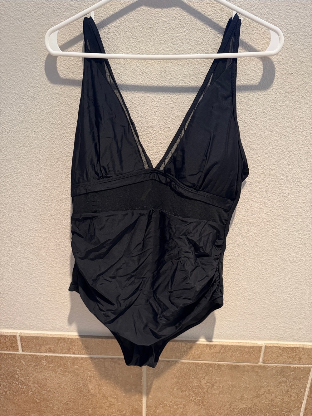 Source Unknown Black One-Piece Swimwear